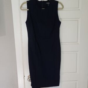 Liverpool Size 2 Navy Blue Sleeveless Midi Dress